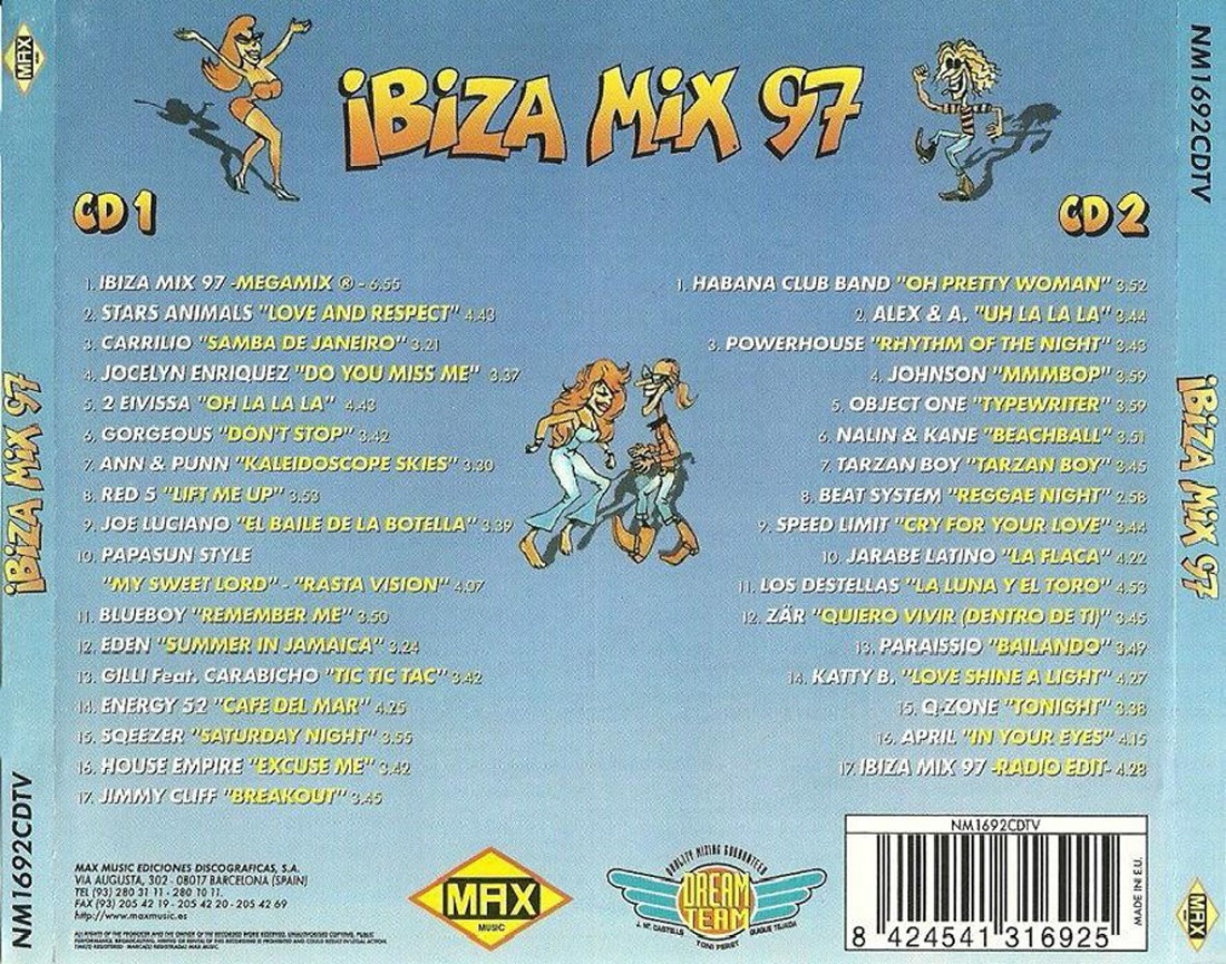Sind ortodoks Åbent Ibiza Mix 97 - 2 CD's - 1997 - Max Music - ellodance